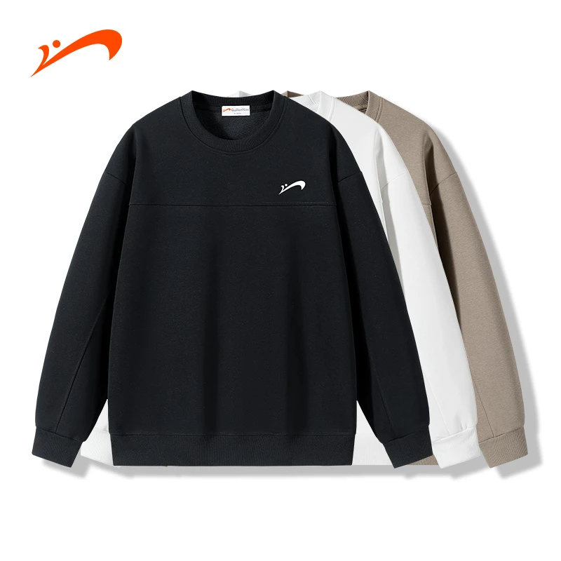 【秋冬上新】贵人鸟情侣圆领卫衣男女时尚运动宽松情侣百搭上衣休闲