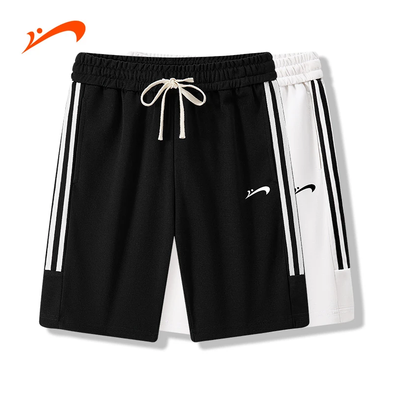 贵人鸟夏季新款五分裤经典百搭薄款短裤男女宽松针织裤休闲裤子