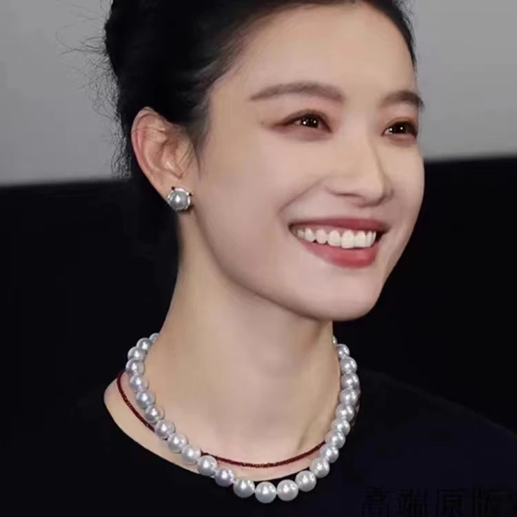 非金属项链 倪妮同款本命年红色水晶珠项链女气质百搭简约锁骨链