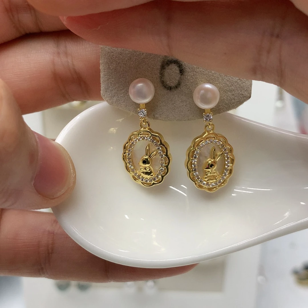 【闪购商品】淡水珍珠耳饰银S925镶嵌