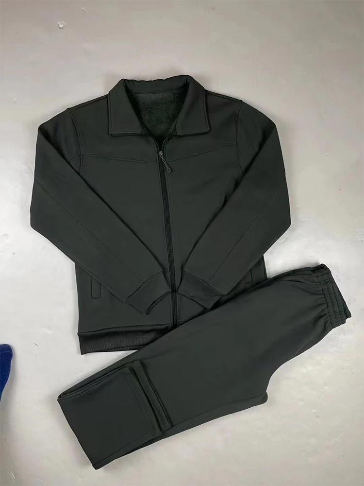 制式正品加绒体能服男秋冬运动训练套装长袖长裤外套拉链夹克休闲