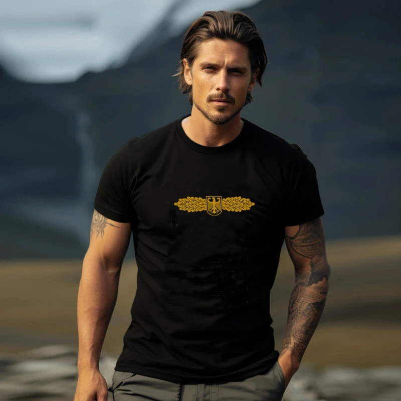 纯棉t恤男士正肩短袖夏季透气美式潮牌宽松上衣大码男装圆领印花