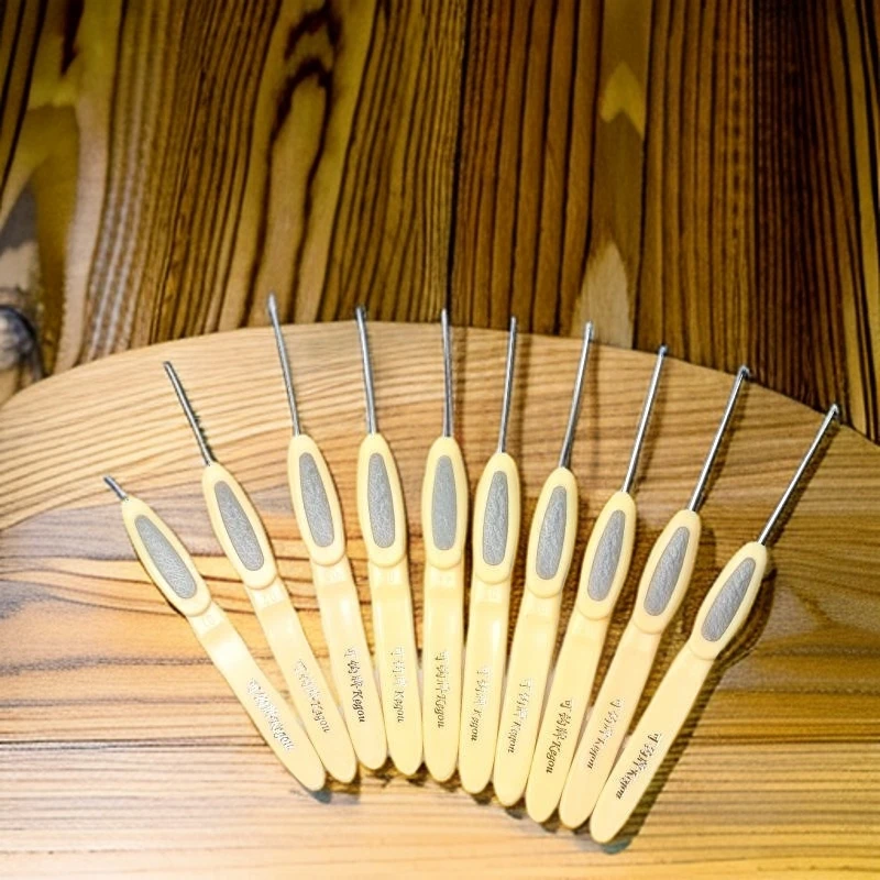 琬情家可钩牌钩针一套10根舒适好带线顺滑手工工具钩针玩偶