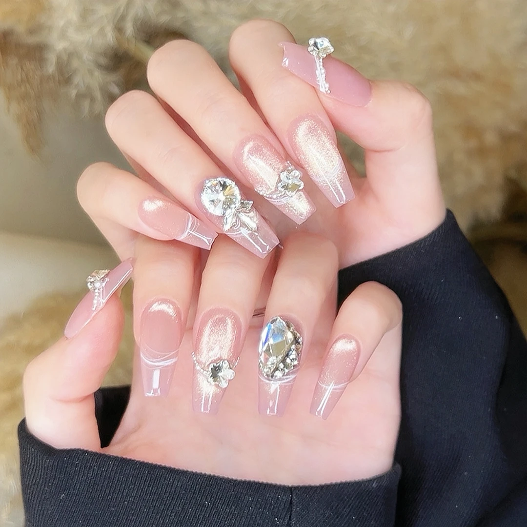 郭小双穿戴甲【天使之泪】全华版手工穿戴甲10片盒装-H30431