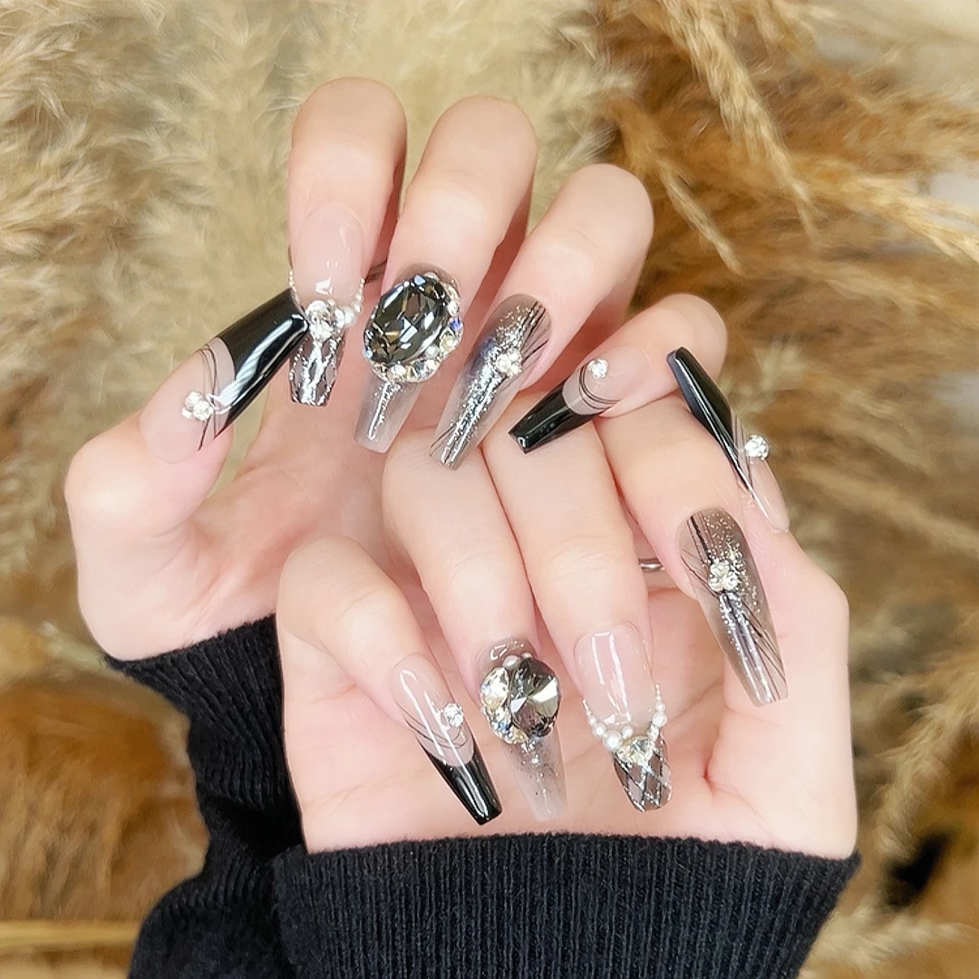 郭小双穿戴甲【黑骑士】全华版手工穿戴甲10片盒装-H30398