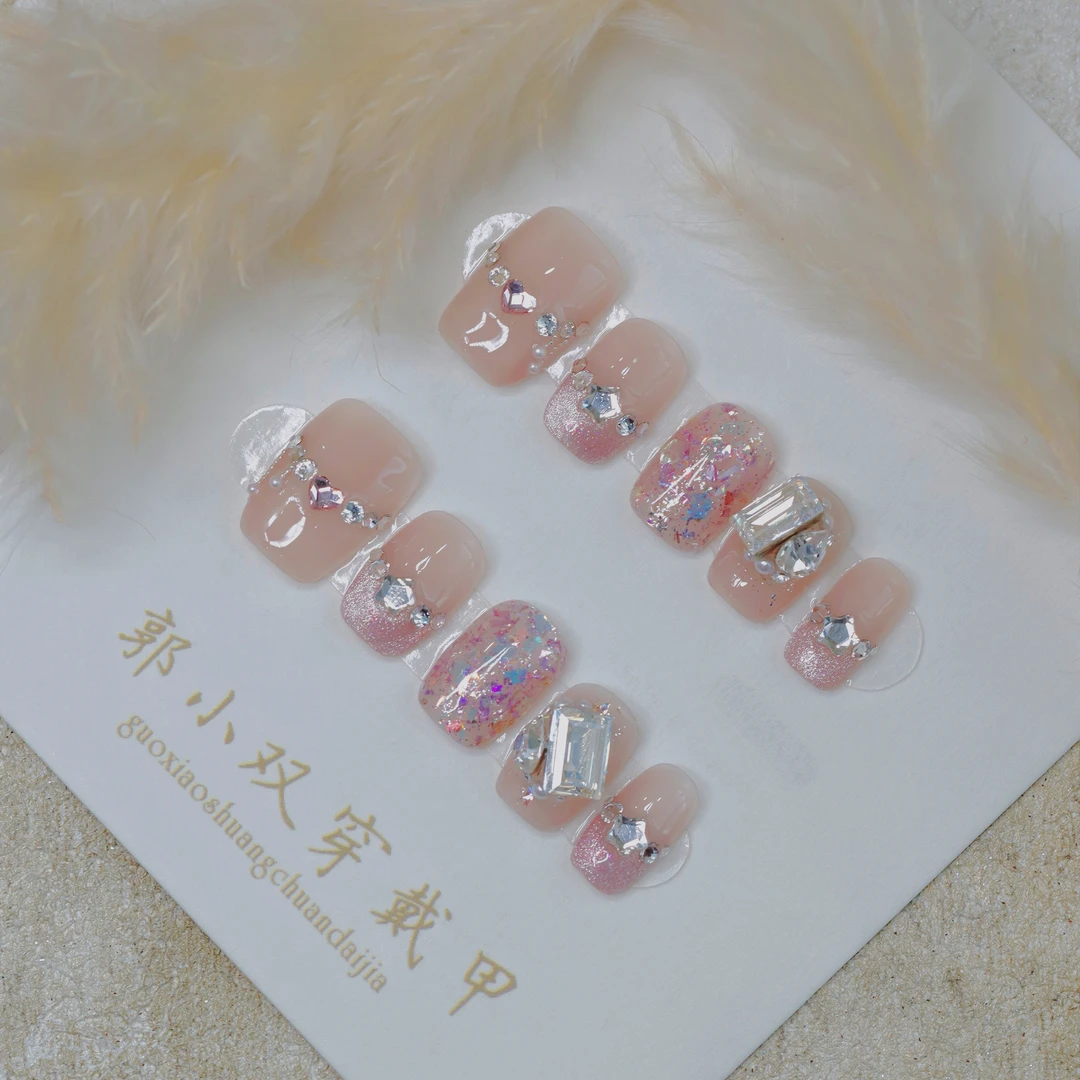 郭小双穿戴甲【甜心派】全华版手工穿戴甲10片盒装-H30245