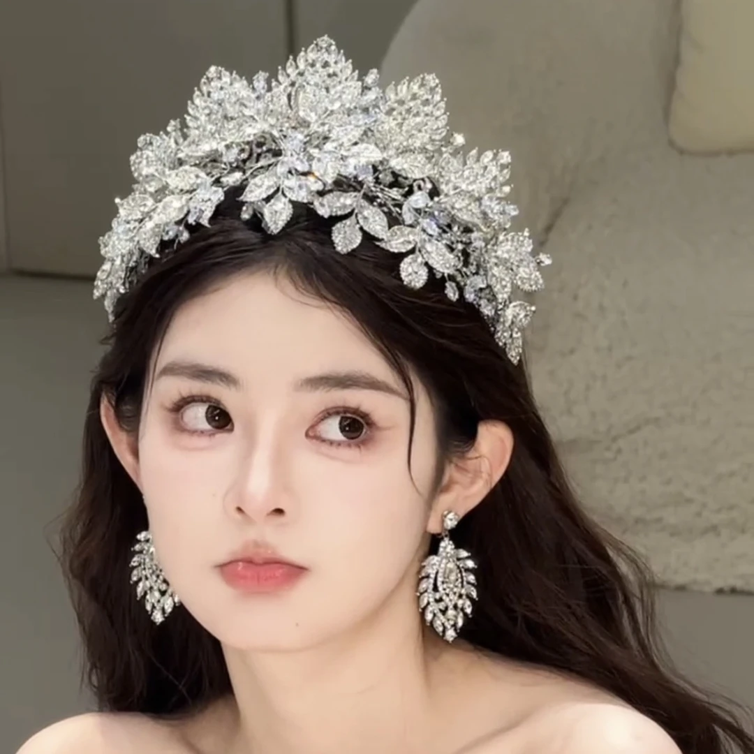 沁心｜A08新款重工高级锆石四件套大冠