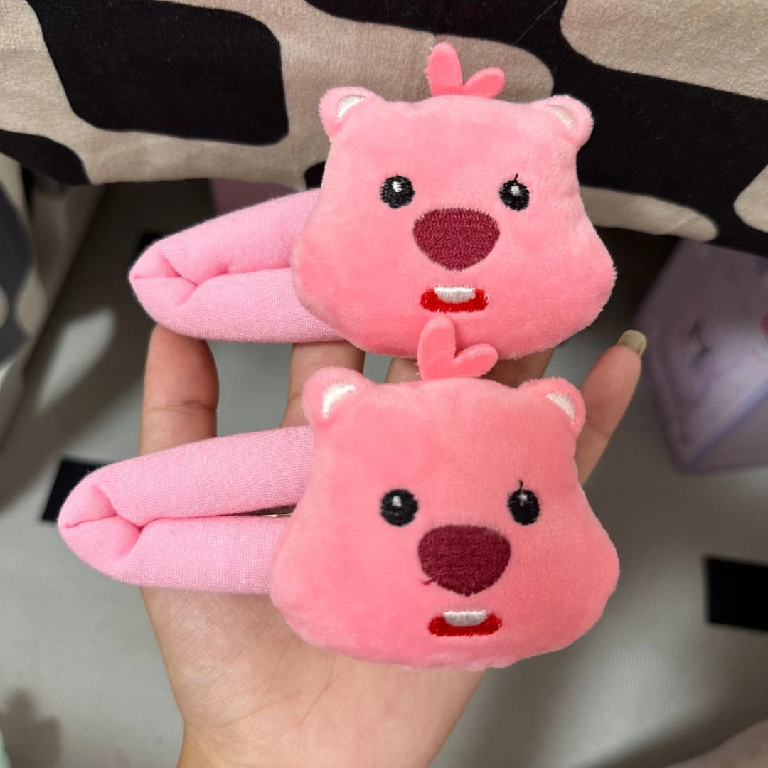 流行海狸掰掰夹子可爱卡通少女心发刘海夹碎发夹发饰头饰甜美发卡