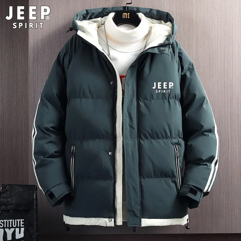 JEEPSPIRIT吉普棉衣男2024冬季新款加厚保暖棉服男休闲棉衣外套男