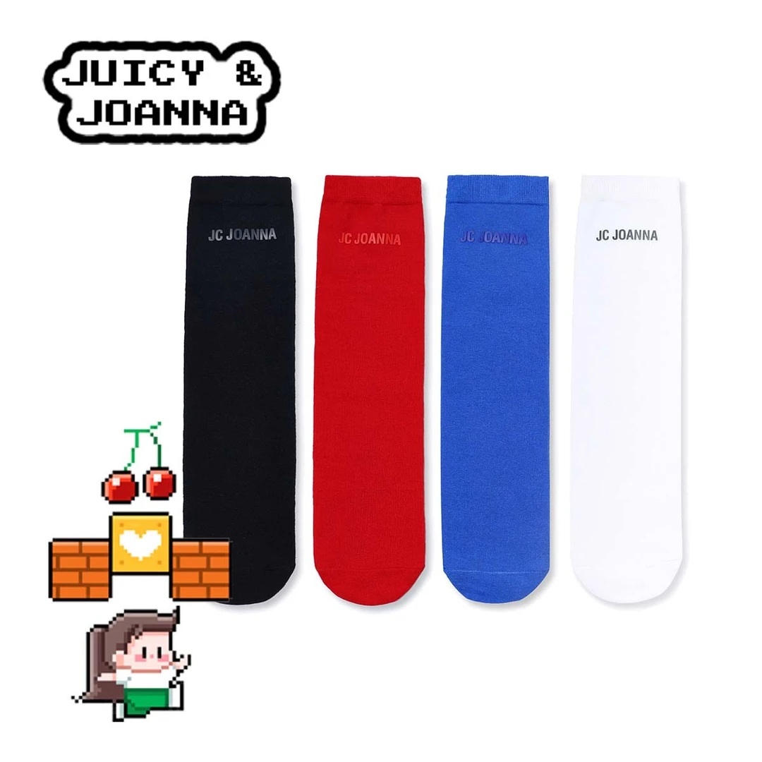 JUICY&JOANNA/橘子樱桃【非质量问题不退换】炫彩字母烫印袜子2.0