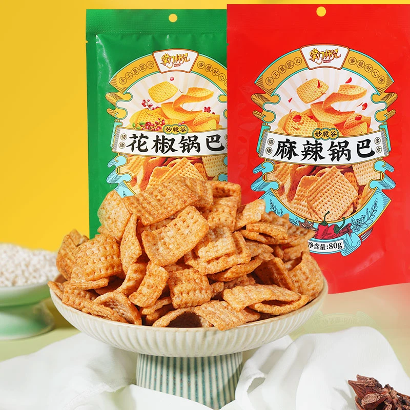 【买3包送3包】麻辣花椒味锅巴80g解馋休闲锅巴怀旧零食小吃鲜