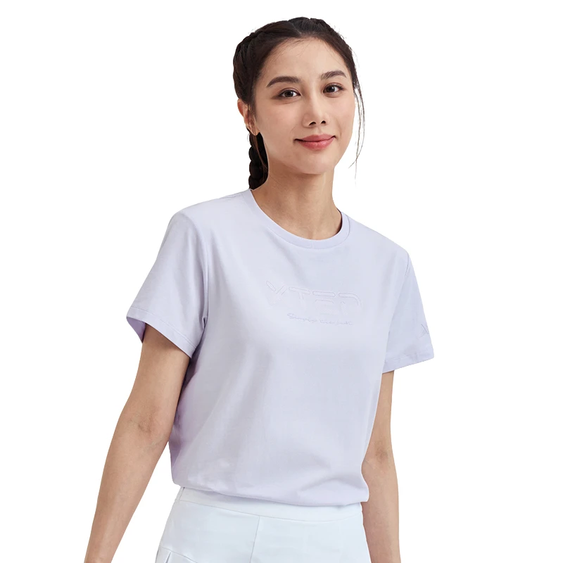 XTEP/特步短袖女子速干运动T恤2024夏季新款圆领弹力健身训练上衣