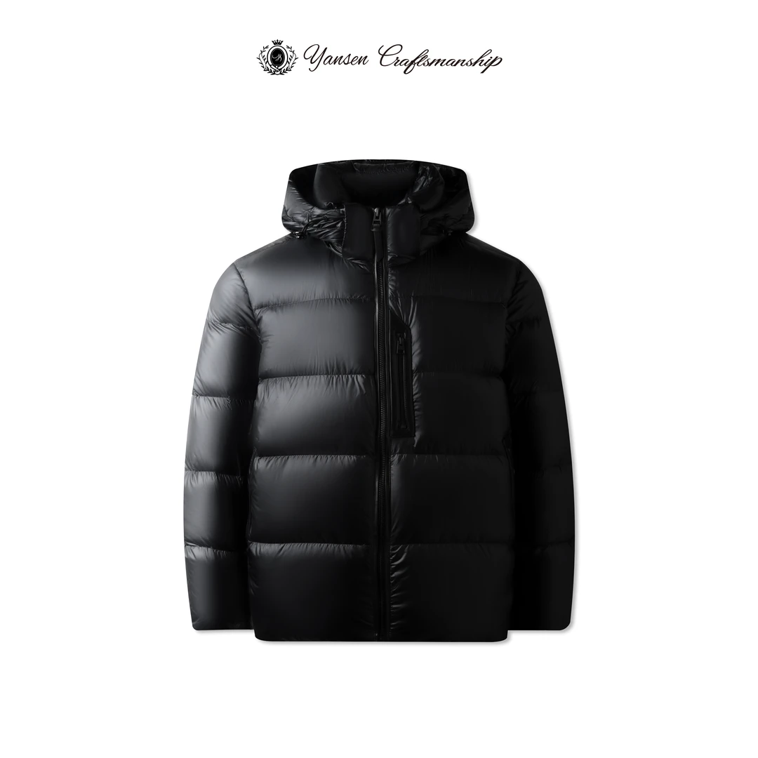 24FW/ 10D超柔内胆连帽塔夫绸纱超轻直充新国标白鸭绒羽绒服 8013