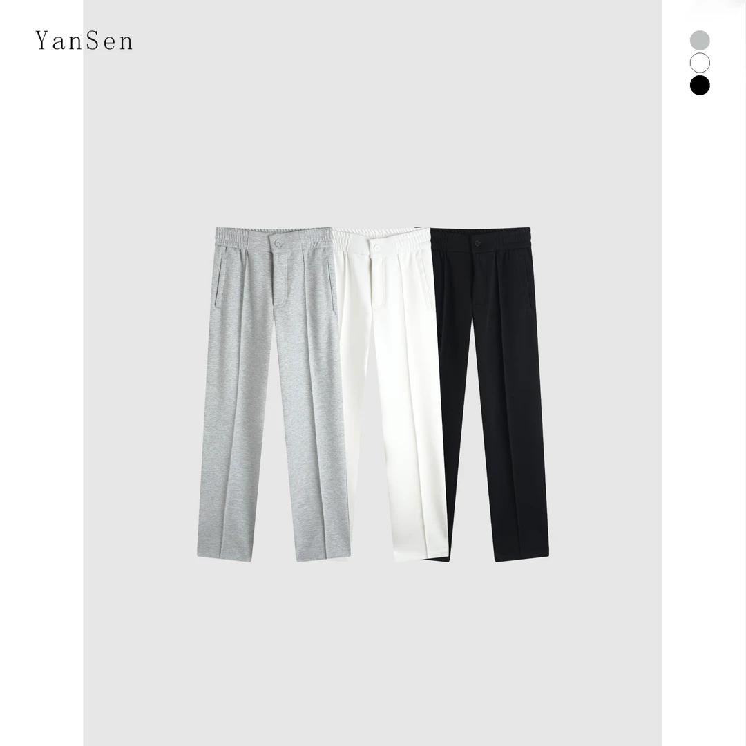 【7.22清仓特价】春夏面料直筒小脚松紧弹力腰头百搭休闲裤X3693