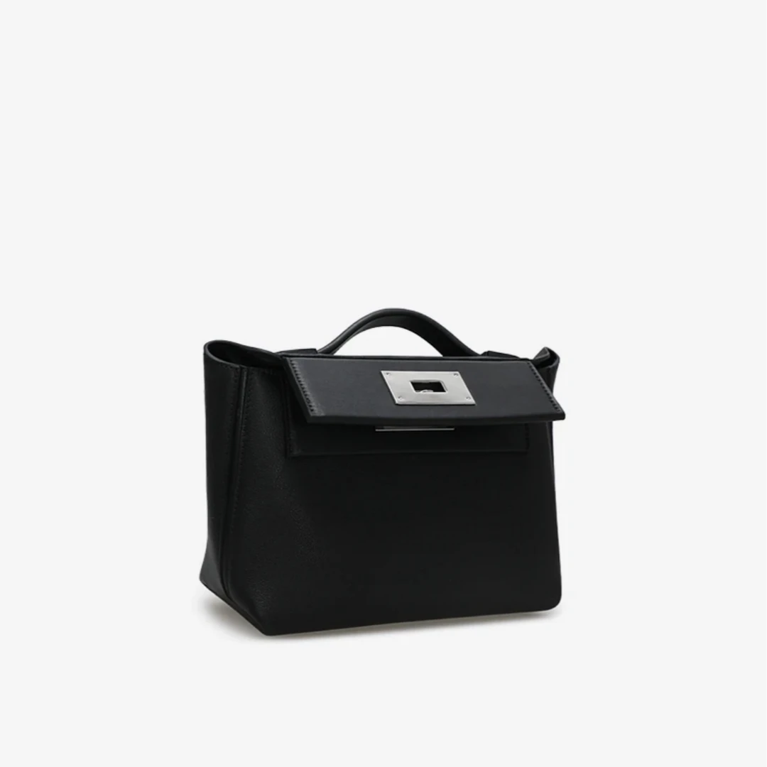 真皮全钢五金手提包1291手缝通勤单肩包斜挎包