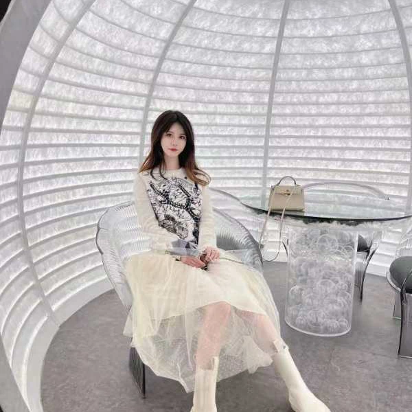 DIOR/迪奥榛榛精选/99新/pp00228/迪奥满图案刺绣沟边毛衣/36码