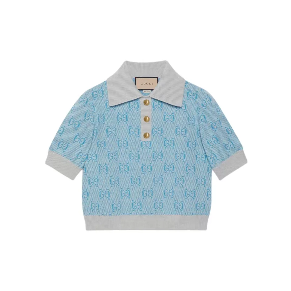 GUCCI/古驰榛榛精选/99新/cs00480/Gucci针织短袖/尺码M