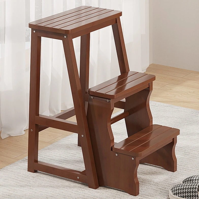 可折叠梯凳两用楼梯凳推拉收纳多功能梯凳非实木高脚凳吧台凳乔迁