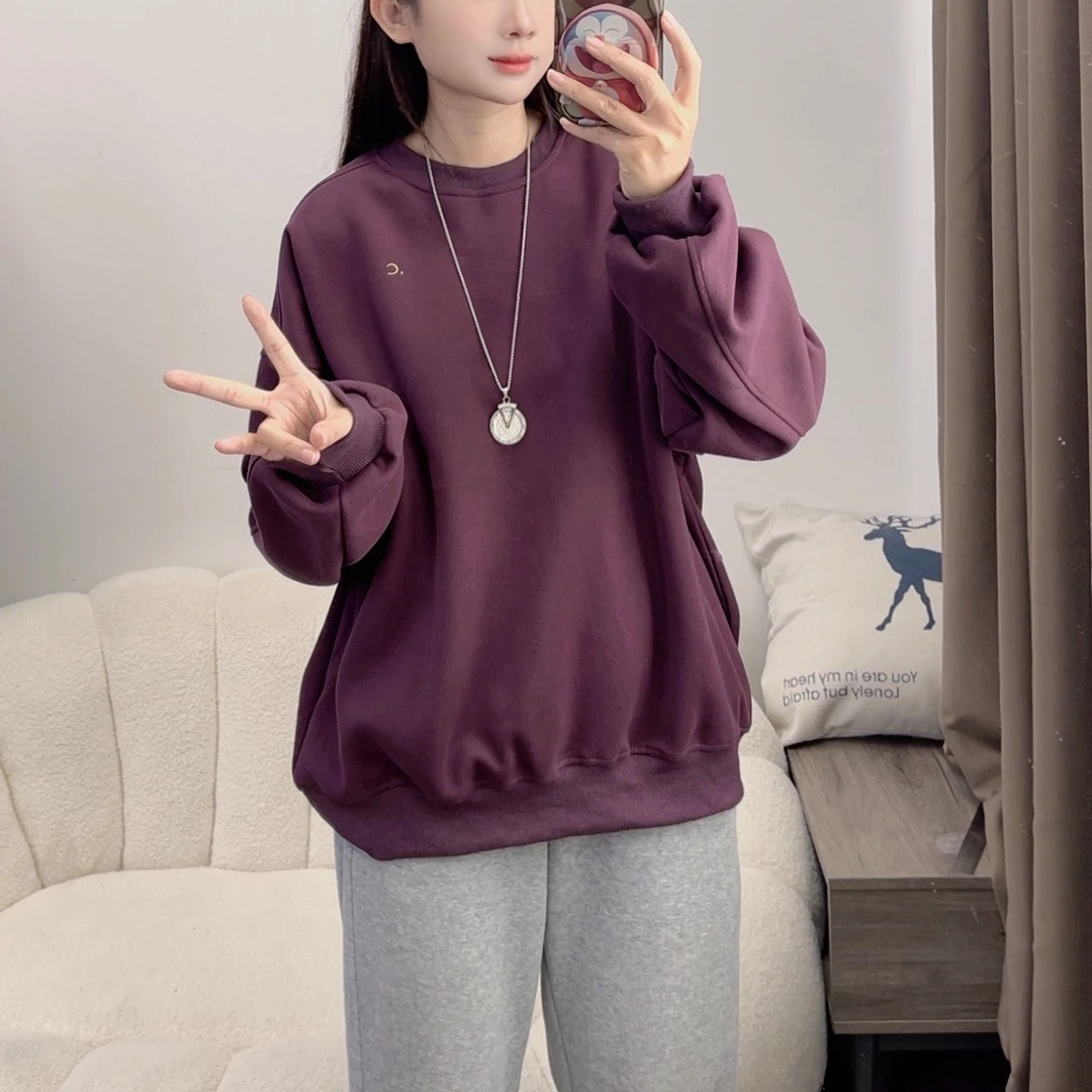 2024秋冬季新款女装韩版时尚休闲百搭圆领宽松长袖卫衣DYY2036