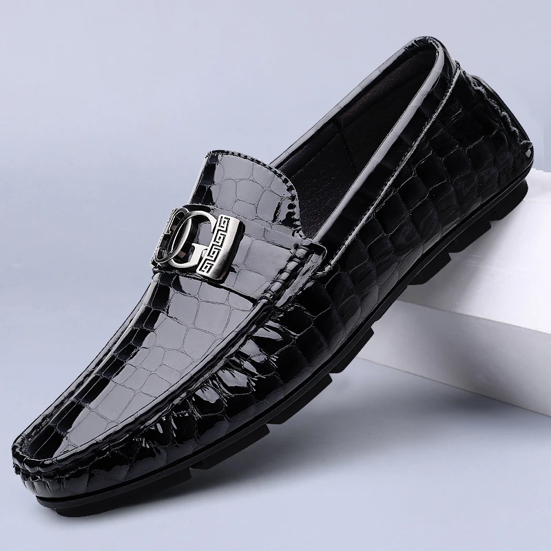 真皮豆豆鞋男款2025新款冬季男士休闲皮鞋软底透气时尚懒人驾车鞋