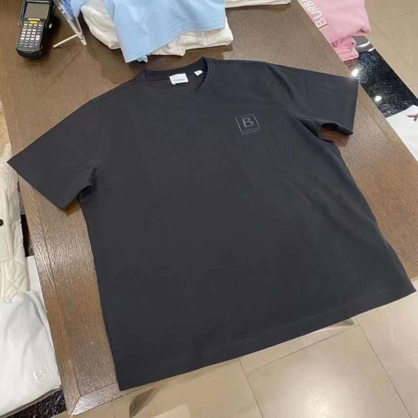 【香港直邮】Burberry博柏利 圆领短袖T恤男款 海军蓝 80695351