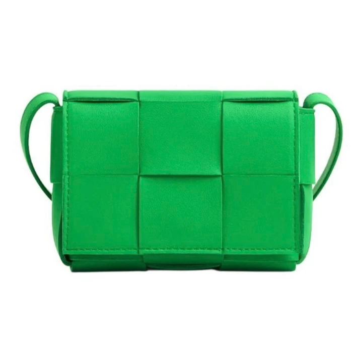【香港直邮】Bottega Veneta葆蝶家 斜挎单肩包 迷你 女款 鹦鹉绿色