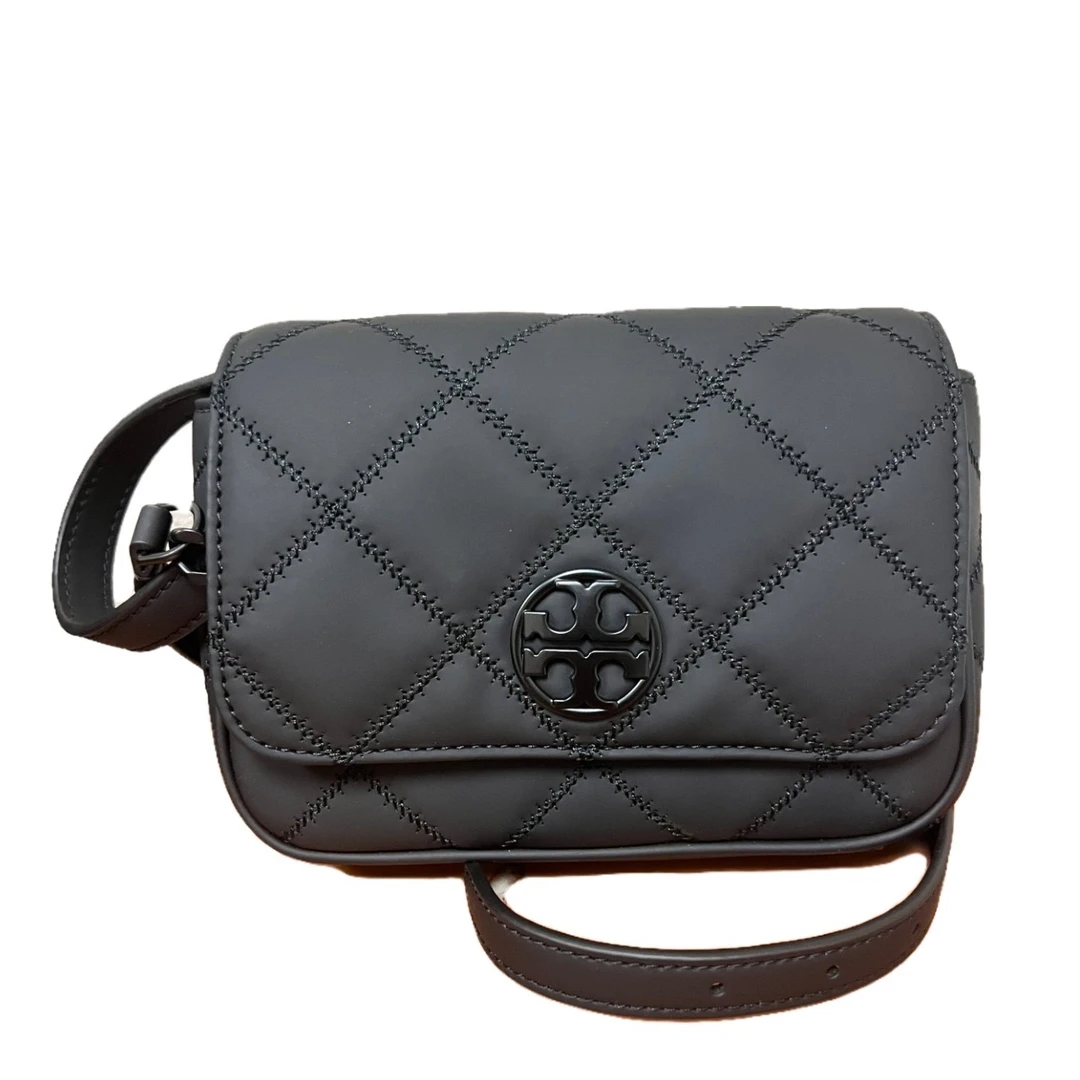 全新未使用 Tory Burch/汤丽柏琦 ls20467-黑亚光腰包（国内发货)