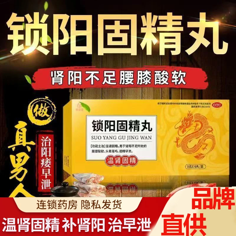 恒玉佳锁阳固精丸9g*6丸用于肾阳不足所致腰膝酸软头晕耳鸣遗精