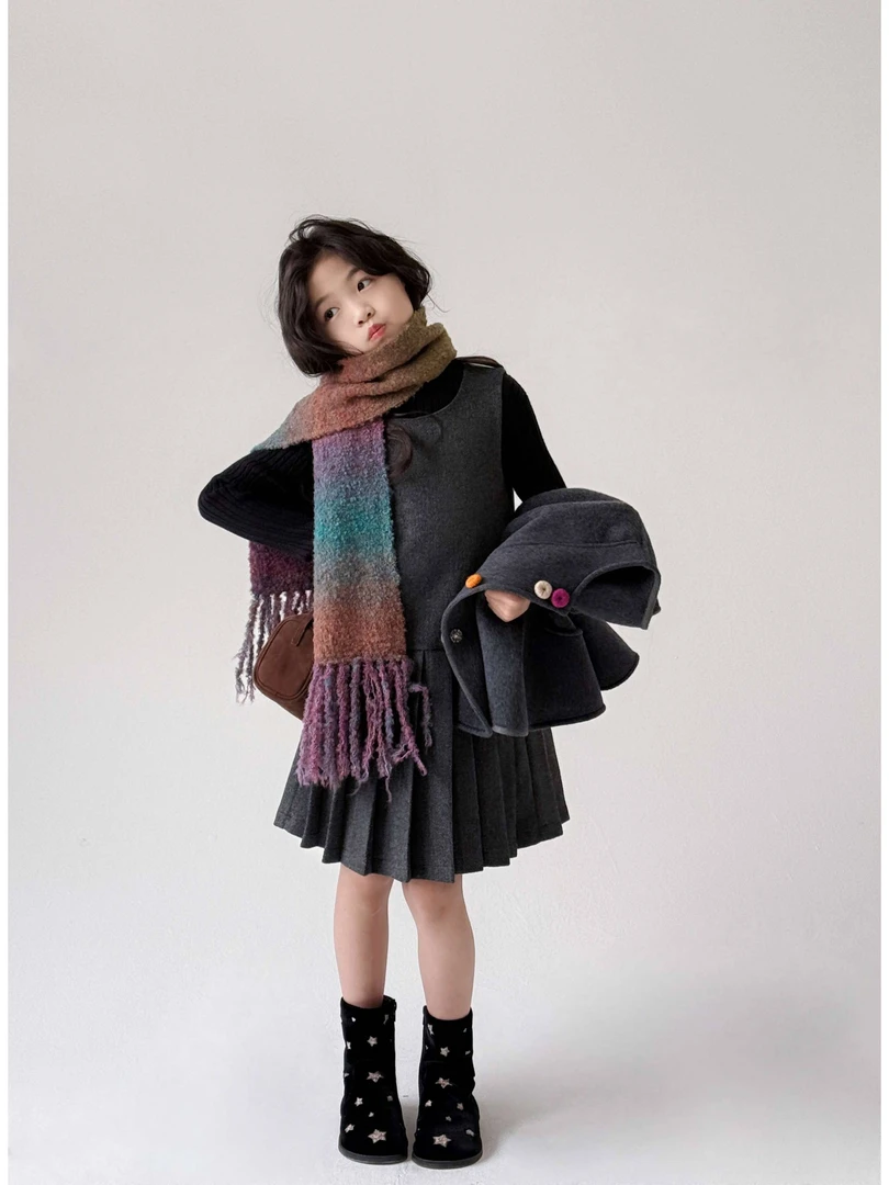 （在仓现货）『牛津』小众高定羊绒澳毛双面呢立裁外套/醋酸背心裙