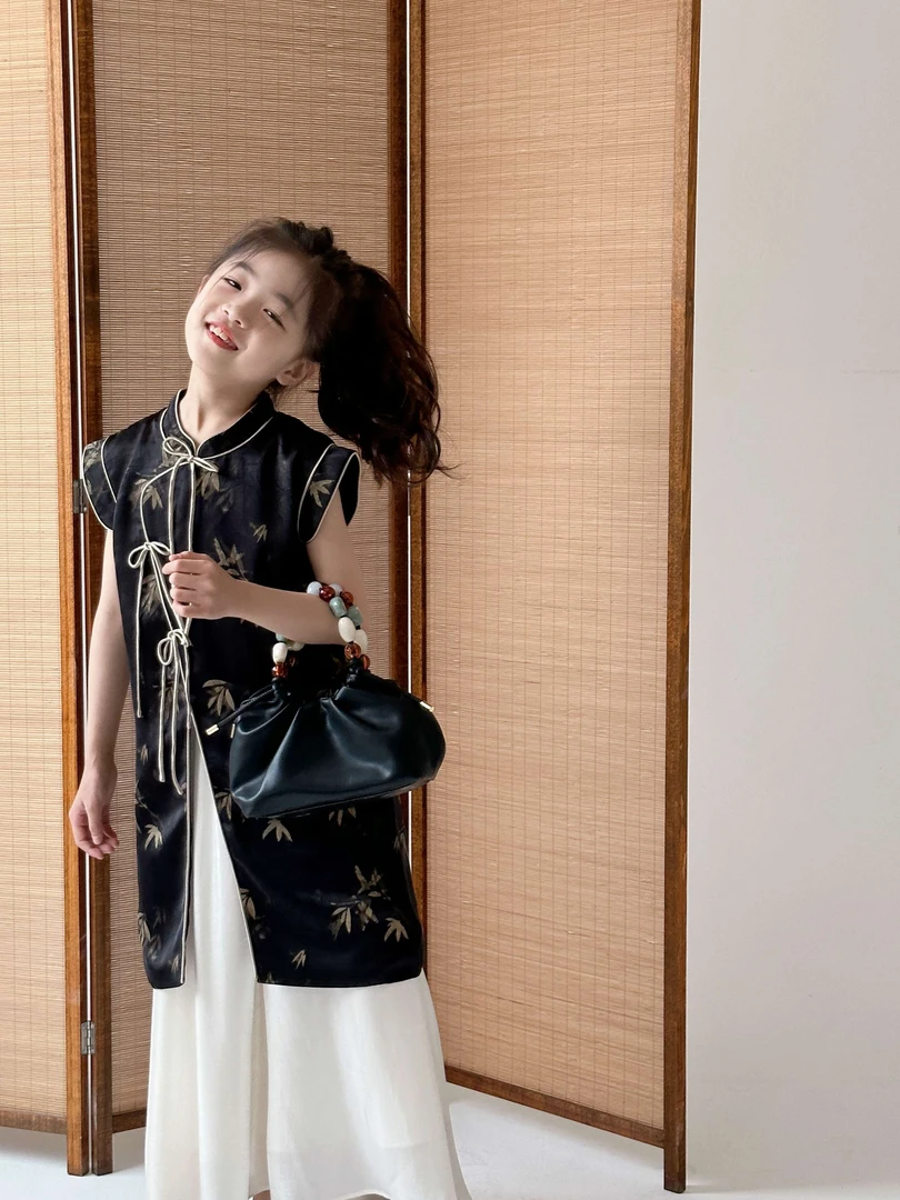 （在仓现货）『金竹』小众设计师新中式国风双工艺重工立裁汉服裙