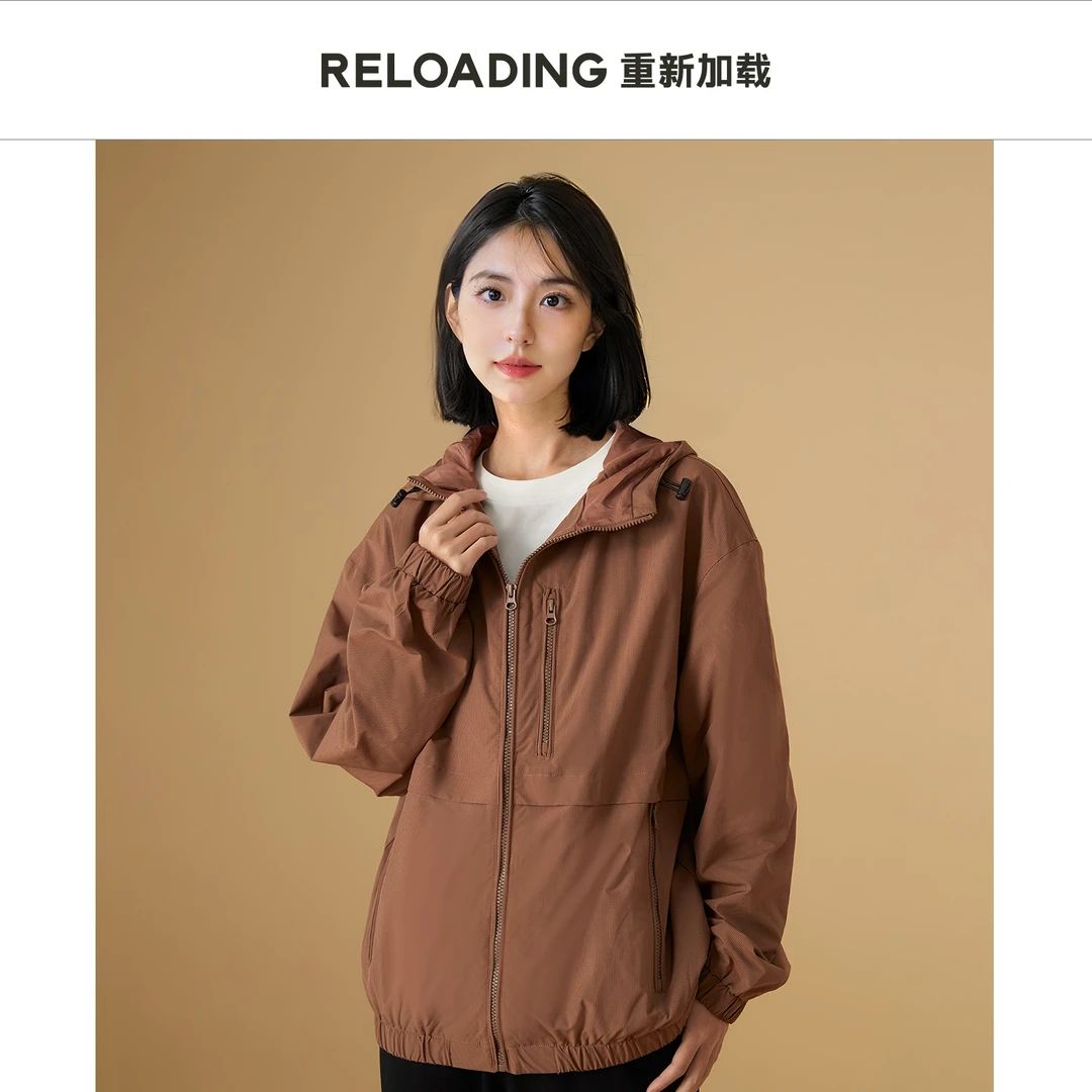 Reloading重新加载 流光机能风户外防风运动情侣款连帽休闲夹克