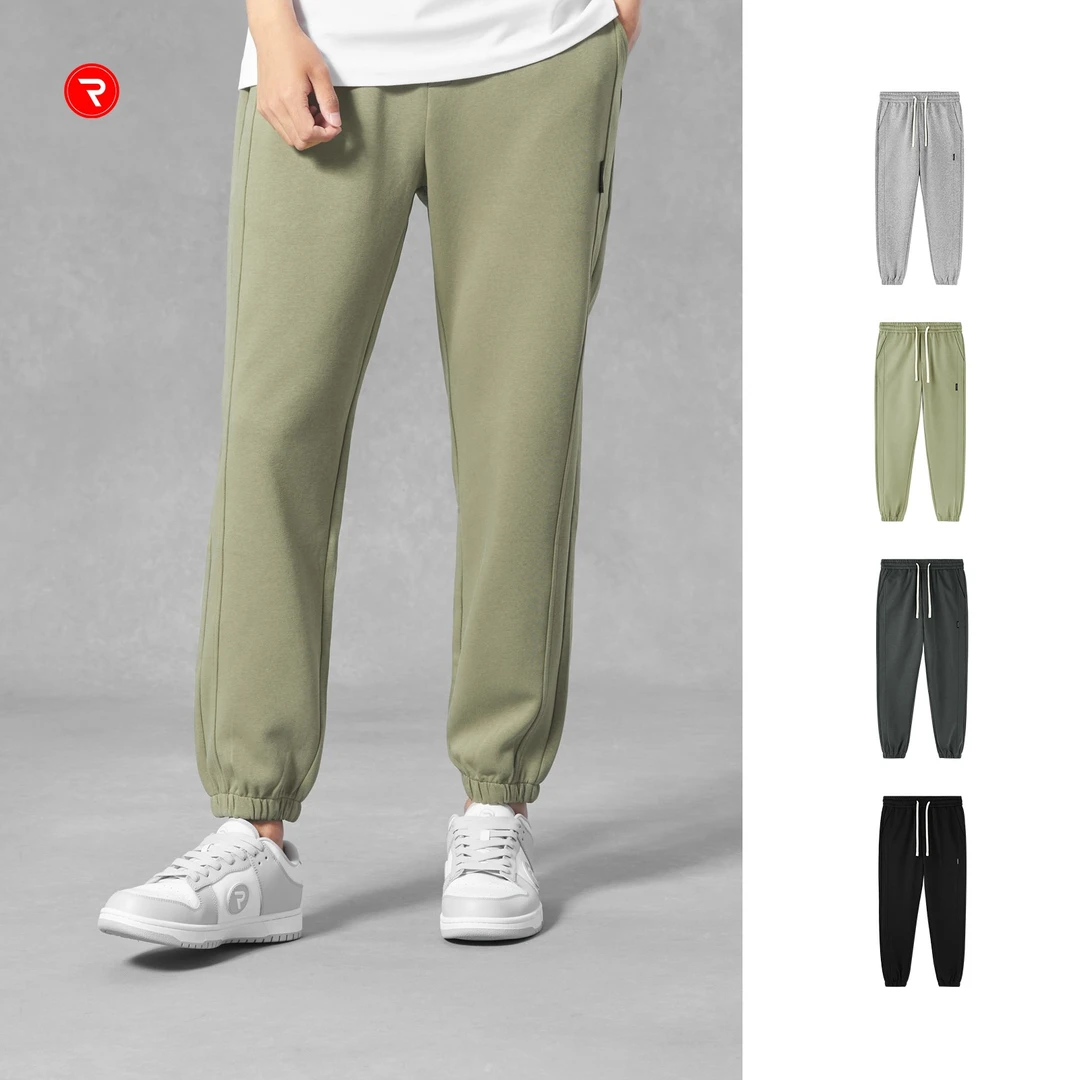 【春款热销】重新加载分割装饰线针织男士时尚显瘦显高束脚休闲长裤