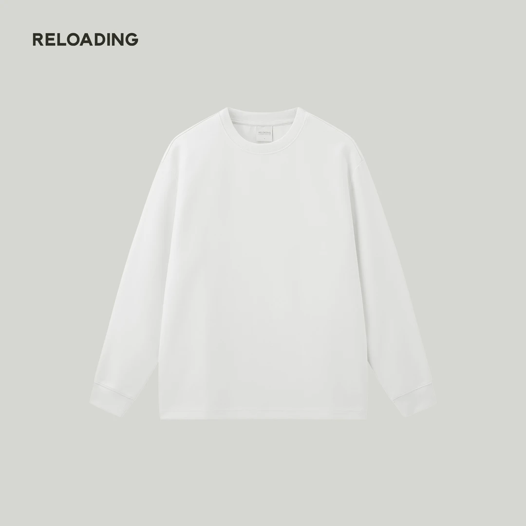 【春款热销】Reloading重新加载 蜂巢肌理面料舒适透气圆领长袖T恤