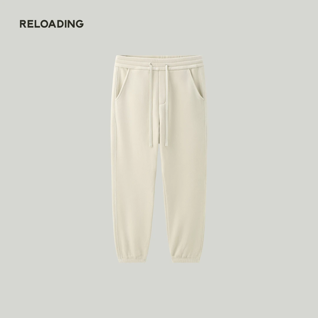 【冬季防寒】重新加载 秋冬双面摇粒绒保暖纯色保暖束脚男秋冬裤子