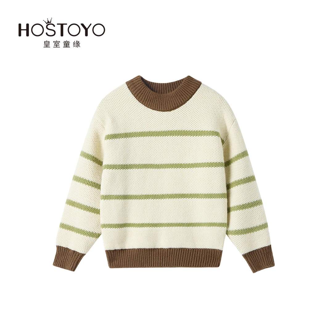 皇室童缘【双层加厚】2024男童冬季毛衣时尚柔软舒适16410230208
