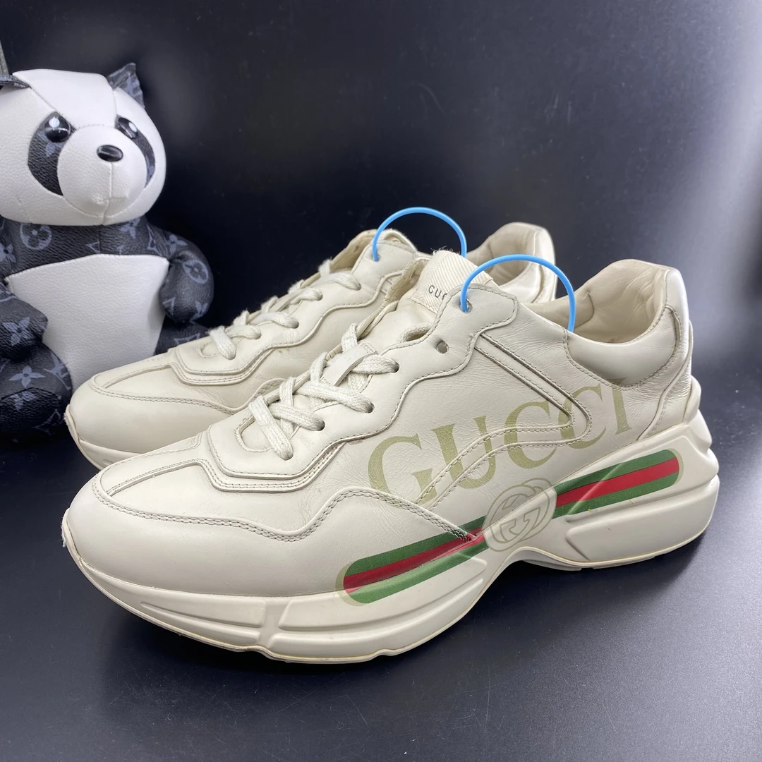 成色自定义/GUCCI/古驰象牙白经典腰带印花老爹鞋/正品/福利/折扣