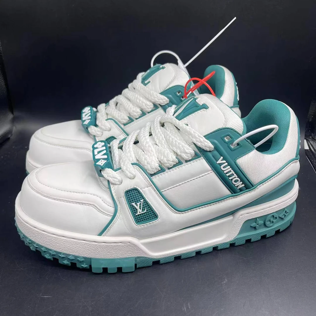 成色不同/Louis Vuitton路易威登龙年白绿trainer maxi/正品/潮鞋