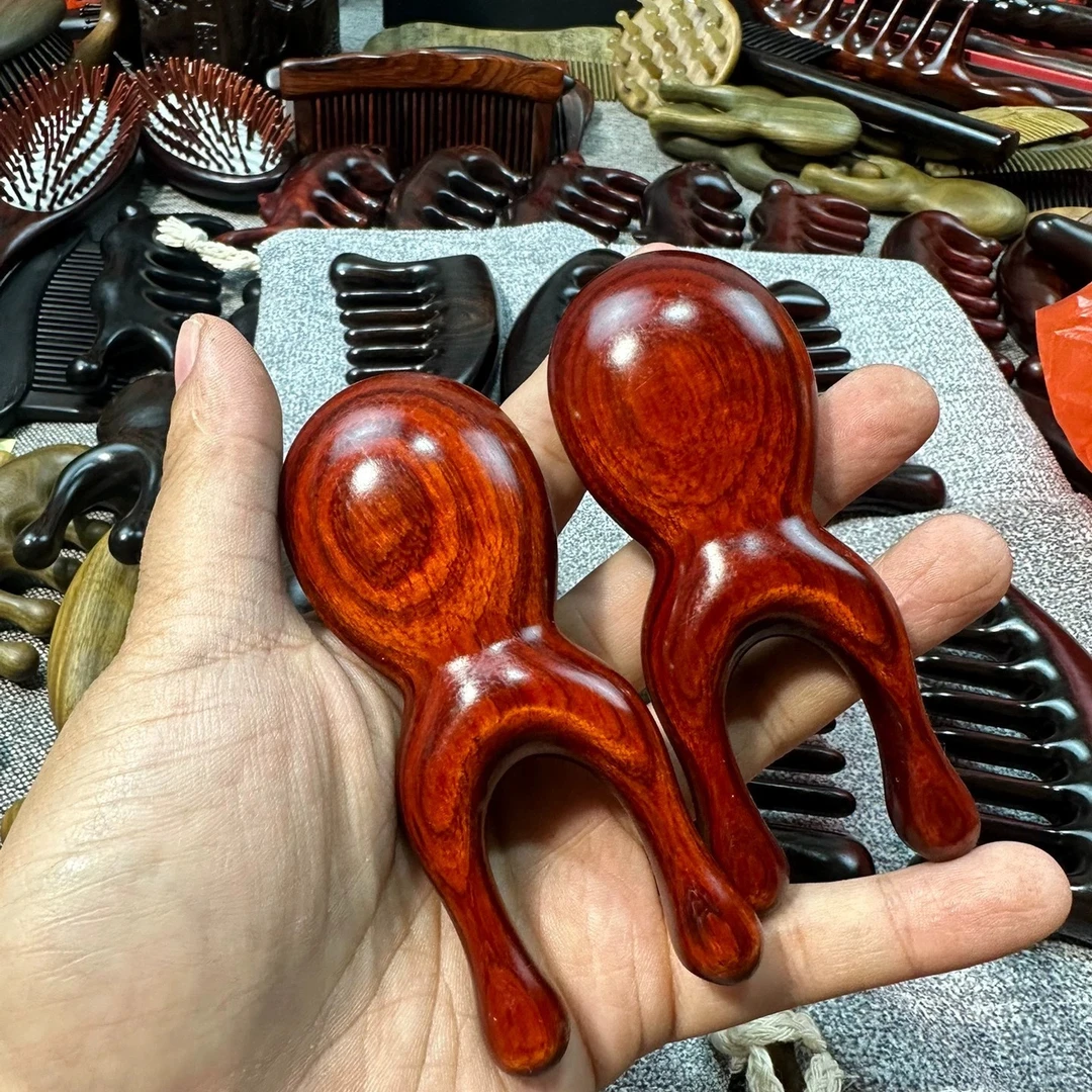 紫檀木两指青蛙壁刮