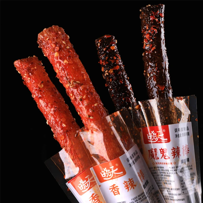 晓天【一根大长筋】爆辣口味香辣口味美味好吃的零食推荐湖南特产
