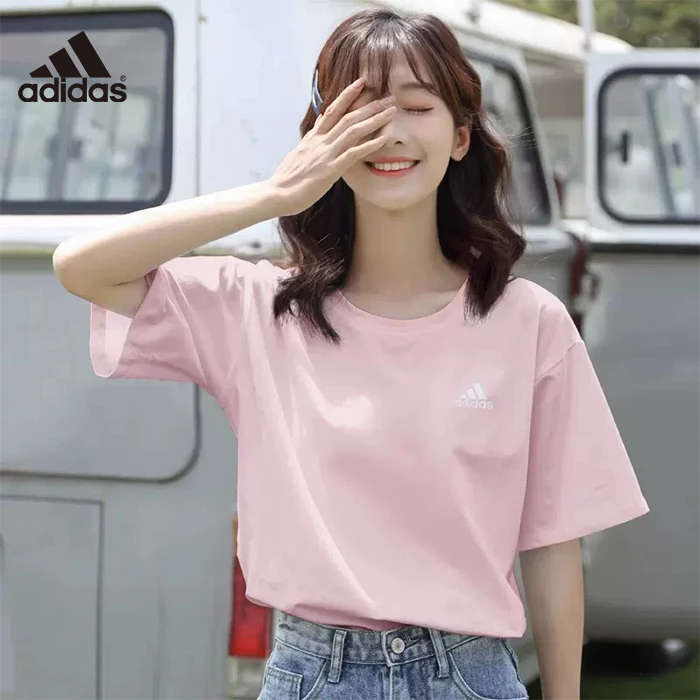 Adidas/阿迪达斯--短袖男女款透气运动休闲简约圆领宽松T恤IT4338