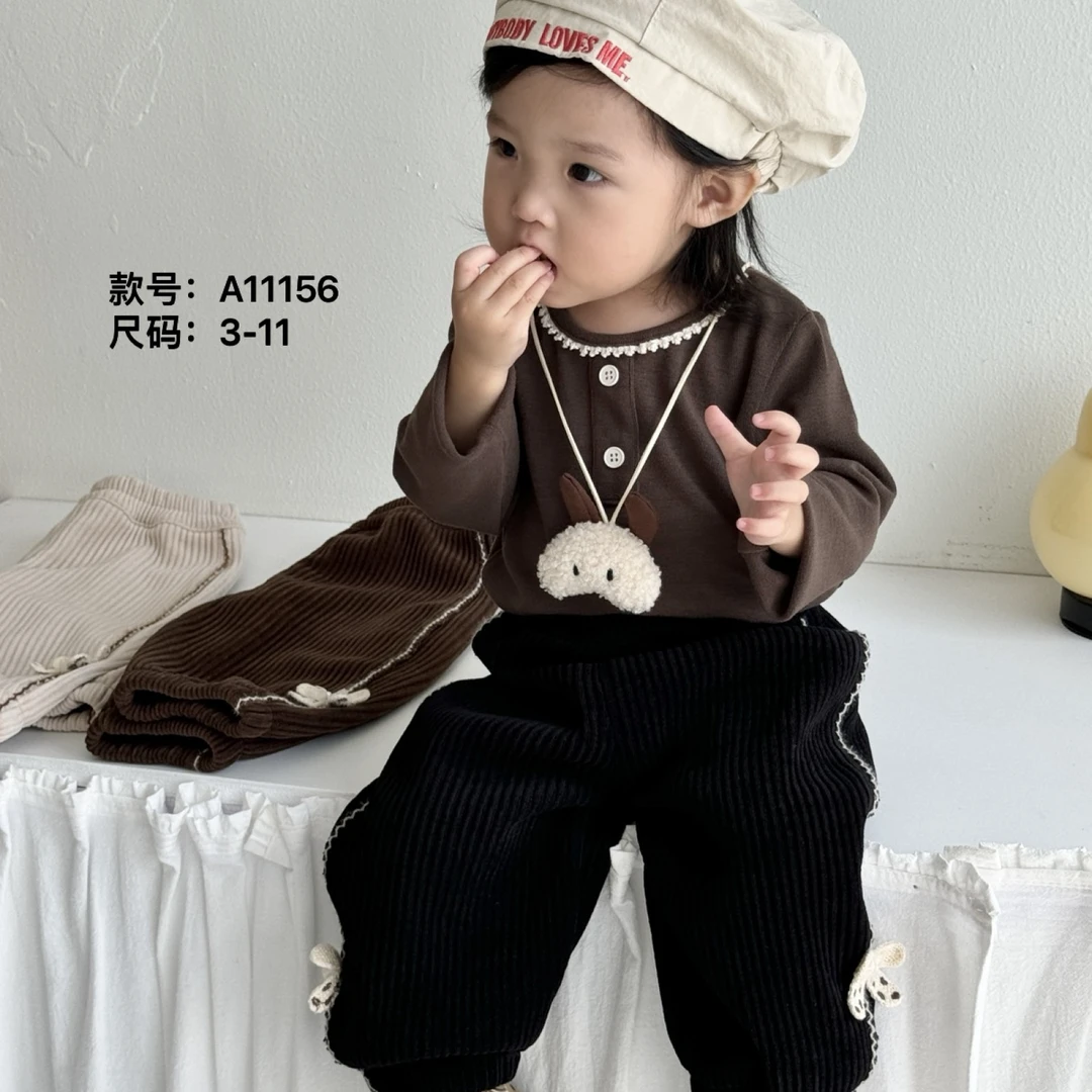 【秋款上新】2024秋季儿童韩版时尚休闲外裤A11156