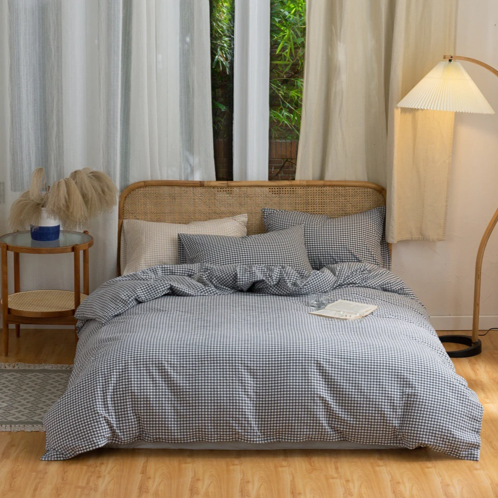 【1.2床三件套】无印全棉纯棉寝室单人三件套床笠床上用品