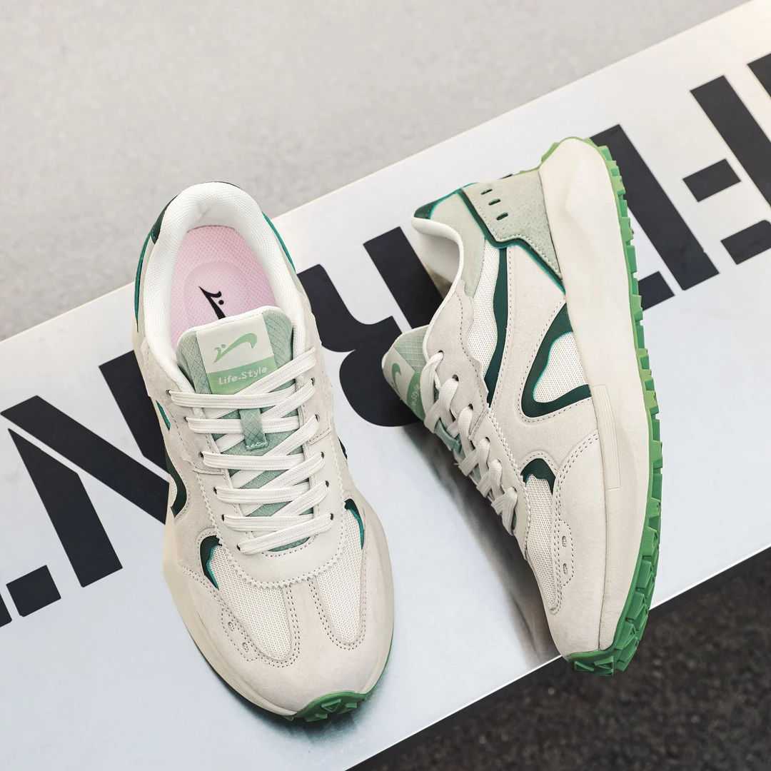 复古男士休闲跑步鞋舒适潮流运动男鞋时尚百搭新款老爹鞋F448011