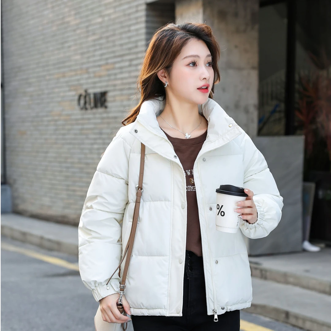 2024爆款新款学院风冬季短款韩版宽松加厚棉衣外套时尚百搭