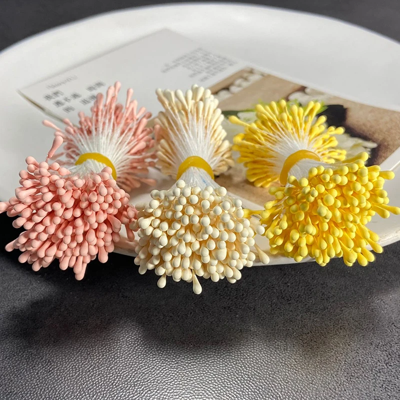 饰品配件DIY韩版亚光圆头花芯手工发簪料火柴头和风花蕊