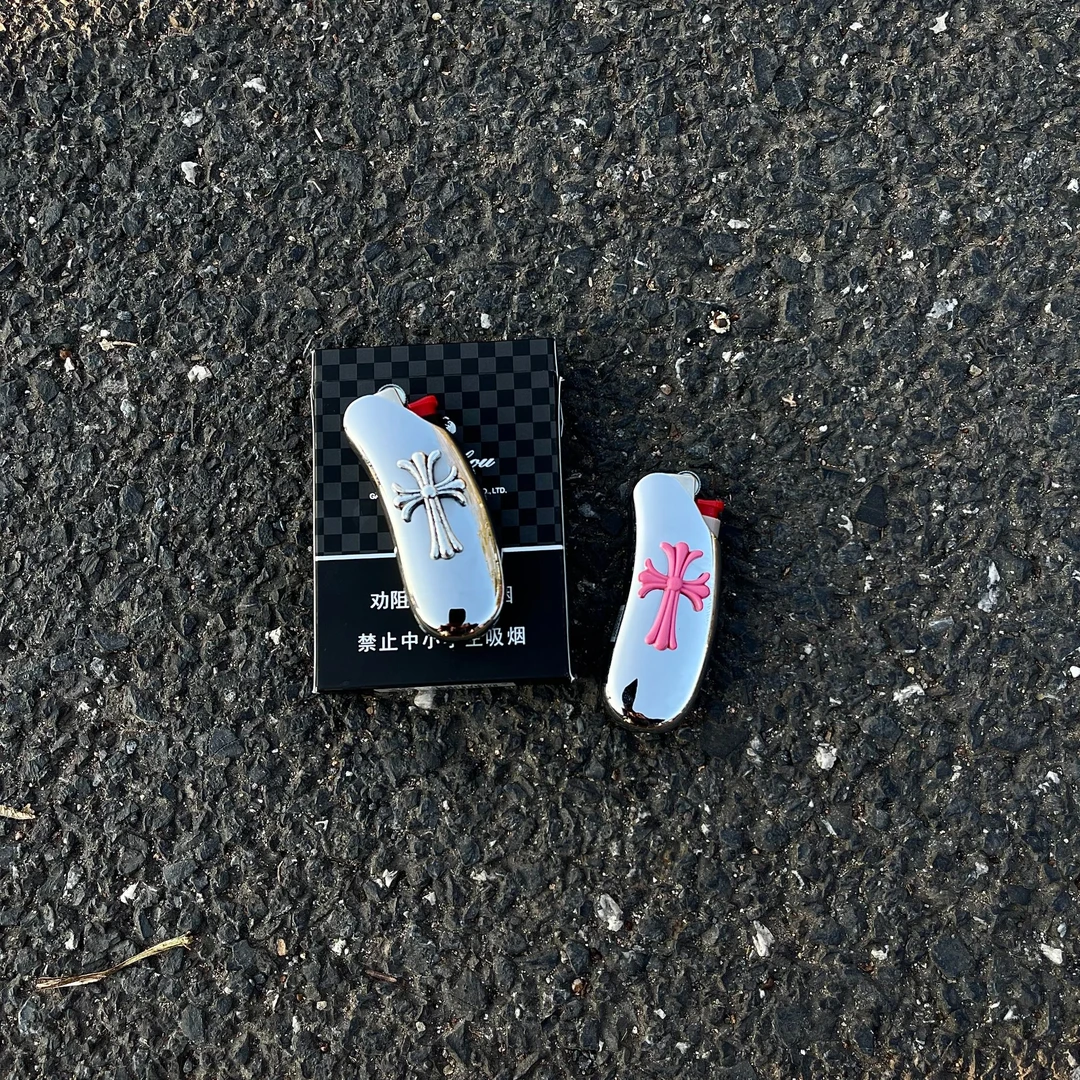 原创手作-“摇滚复古十字架”bic香蕉打火机防爆送礼男女朋友ins