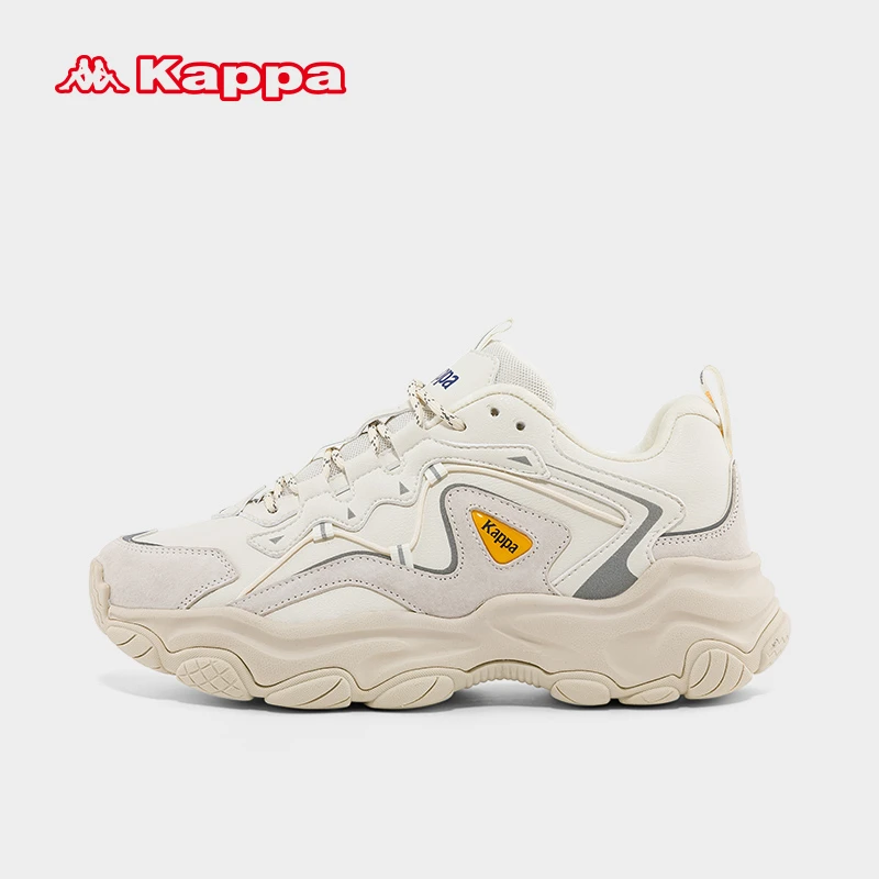 Kappa潮流跑鞋女小个子复古风厚底增高老爹鞋经典百搭舒适休闲鞋