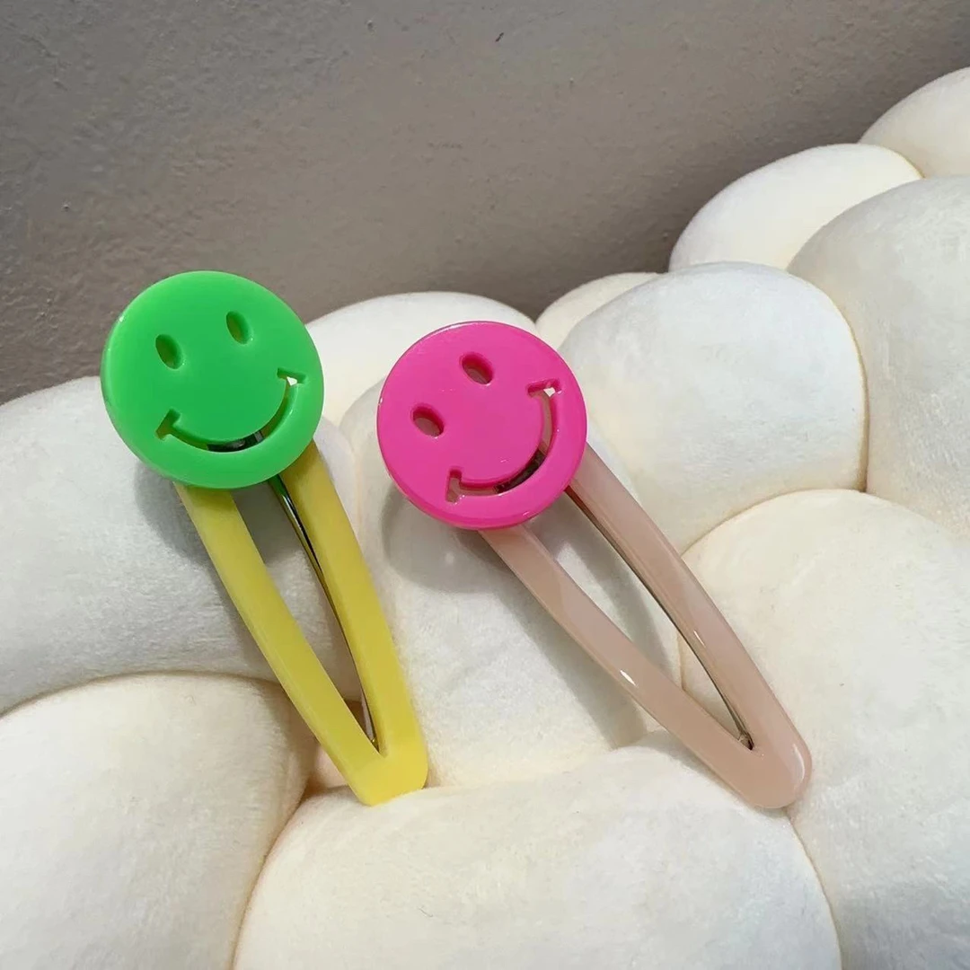 高级感多彩笑脸发夹Y102