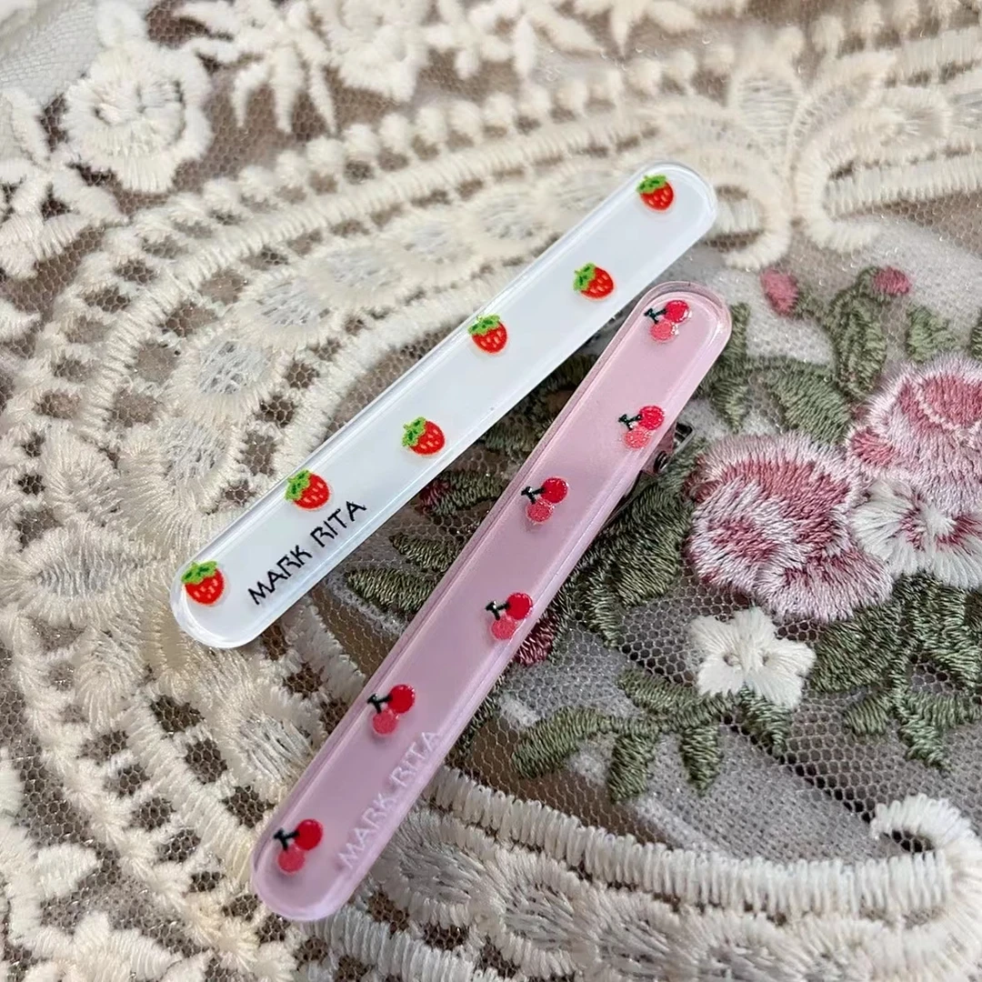 甜美小清新樱桃草莓发夹一对Y43