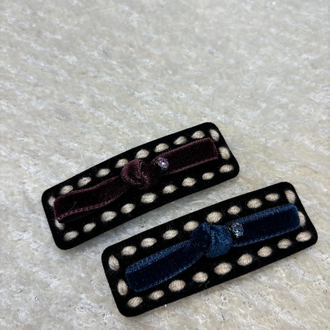 设计款蝴蝶结拼色发夹Y625